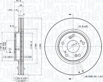 Magneti Marelli 360406063201 - Тормозной диск autodnr.net