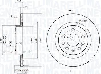 Magneti Marelli 360406065801 - Тормозной диск avtokuzovplus.com.ua