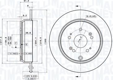 Magneti Marelli 360406066601 - Тормозной диск autodnr.net