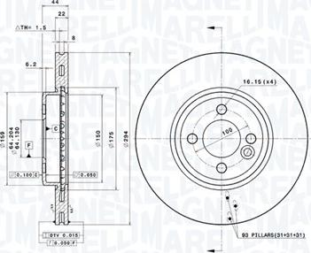 Magneti Marelli 360406069300 - Тормозной диск autodnr.net