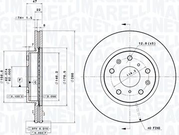 Magneti Marelli 360406070801 - Тормозной диск avtokuzovplus.com.ua