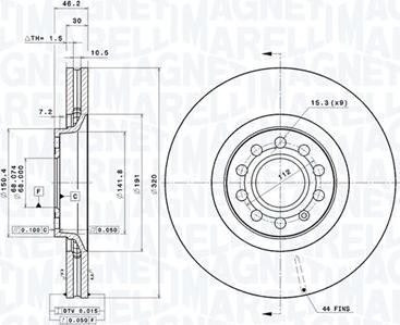 Magneti Marelli 360406075201 - Тормозной диск autodnr.net