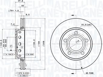 Magneti Marelli 360406075401 - Тормозной диск autodnr.net