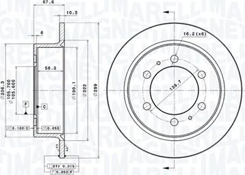 Magneti Marelli 360406075501 - Тормозной диск autodnr.net