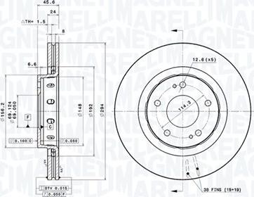 Magneti Marelli 360406077101 - Тормозной диск autodnr.net