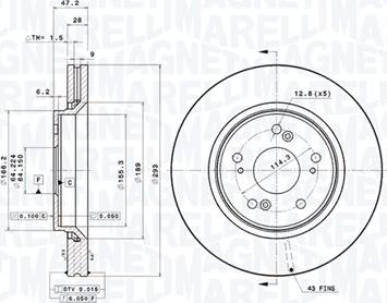 Magneti Marelli 360406079101 - Тормозной диск autodnr.net