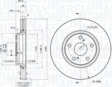 Magneti Marelli 360406080501 - Тормозной диск autodnr.net