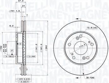 Magneti Marelli 360406081001 - Тормозной диск autodnr.net