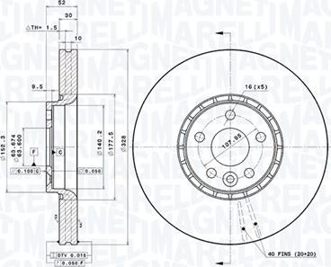 Magneti Marelli 360406081101 - Тормозной диск autodnr.net