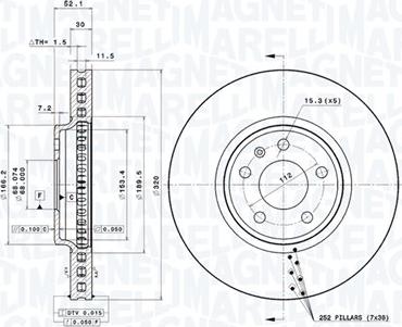 Magneti Marelli 360406081501 - Тормозной диск autodnr.net