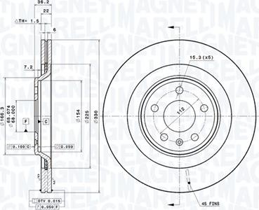 Magneti Marelli 360406081701 - Тормозной диск autodnr.net