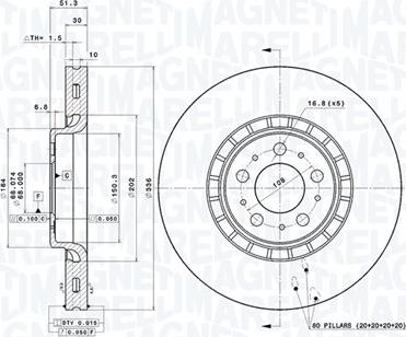 Magneti Marelli 360406085801 - Тормозной диск autodnr.net