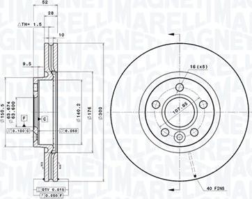 Magneti Marelli 360406087601 - Гальмівний диск autocars.com.ua