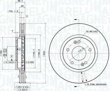 Magneti Marelli 360406087900 - Гальмівний диск autocars.com.ua