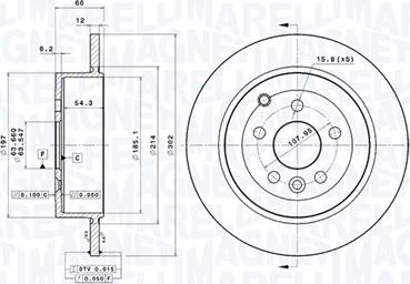 Magneti Marelli 360406088501 - Тормозной диск avtokuzovplus.com.ua