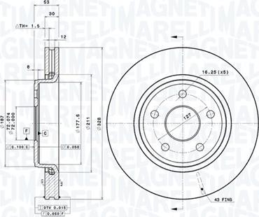 Magneti Marelli 360406089201 - Тормозной диск avtokuzovplus.com.ua