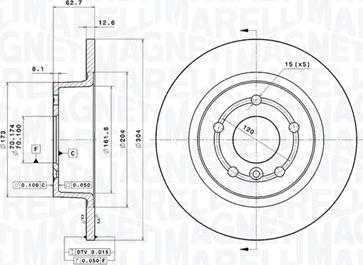 Magneti Marelli 360406090501 - Тормозной диск autodnr.net