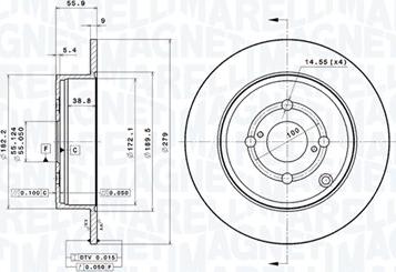 Magneti Marelli 360406090601 - Тормозной диск autodnr.net