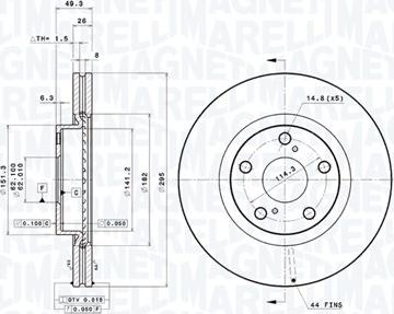 Magneti Marelli 360406090801 - Тормозной диск autodnr.net