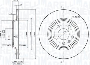 Magneti Marelli 360406095001 - Тормозной диск autodnr.net