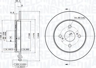 Magneti Marelli 360406095101 - Тормозной диск autodnr.net