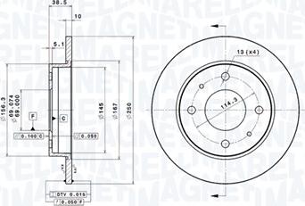 Magneti Marelli 360406097701 - Тормозной диск avtokuzovplus.com.ua