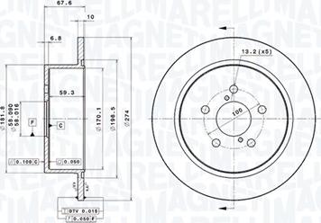 Magneti Marelli 360406097901 - Тормозной диск autodnr.net