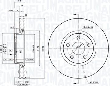 Magneti Marelli 360406099301 - Тормозной диск autodnr.net