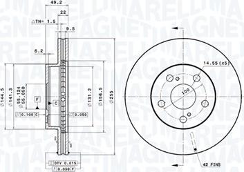 Magneti Marelli 360406100801 - Тормозной диск avtokuzovplus.com.ua