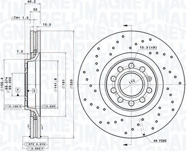 Magneti Marelli 360406101901 - Тормозной диск autodnr.net