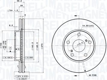 Magneti Marelli 360406102001 - Тормозной диск avtokuzovplus.com.ua