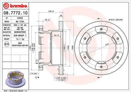 Magneti Marelli 360406106100 - Гальмівний диск autocars.com.ua