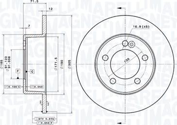 Magneti Marelli 360406106400 - Тормозной диск autodnr.net