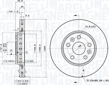 Magneti Marelli 360406106901 - Тормозной диск autodnr.net