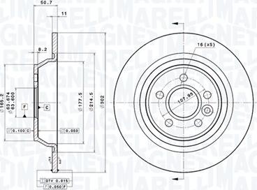 Magneti Marelli 360406107001 - Тормозной диск avtokuzovplus.com.ua