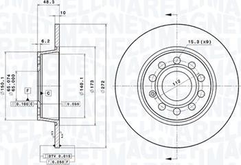 Magneti Marelli 360406107801 - Тормозной диск autodnr.net