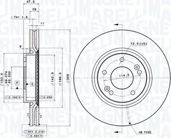 Magneti Marelli 360406108801 - Тормозной диск autodnr.net