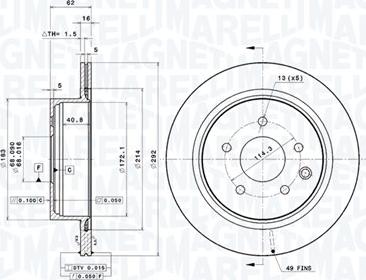 Magneti Marelli 360406110101 - Гальмівний диск autocars.com.ua