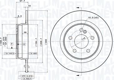 Magneti Marelli 360406110701 - Тормозной диск avtokuzovplus.com.ua