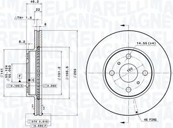 Magneti Marelli 360406110801 - Тормозной диск avtokuzovplus.com.ua