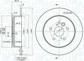 Magneti Marelli 360406111800 - Гальмівний диск autocars.com.ua