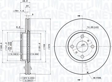 Magneti Marelli 360406112301 - Тормозной диск avtokuzovplus.com.ua