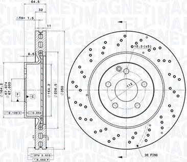 Magneti Marelli 360406112701 - Тормозной диск avtokuzovplus.com.ua