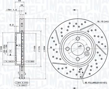 Magneti Marelli 360406114901 - Тормозной диск autodnr.net