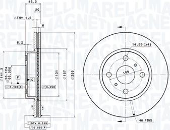 Magneti Marelli 360406115601 - Тормозной диск autodnr.net