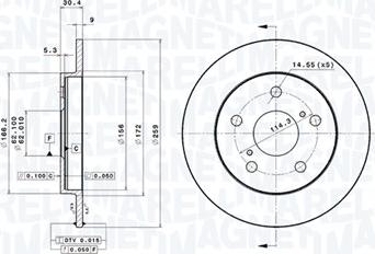 Magneti Marelli 360406117301 - Тормозной диск autodnr.net