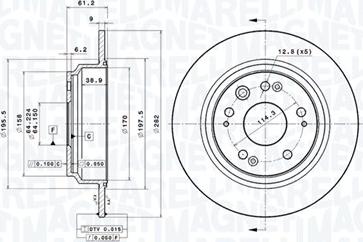 Magneti Marelli 360406118201 - Тормозной диск avtokuzovplus.com.ua