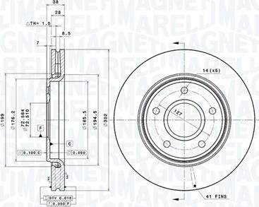 Magneti Marelli 360406119601 - Тормозной диск autodnr.net