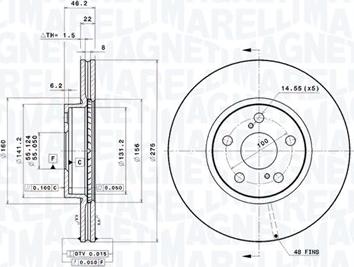 Magneti Marelli 360406120401 - Тормозной диск autodnr.net