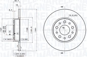 Magneti Marelli 360406121301 - Тормозной диск autodnr.net